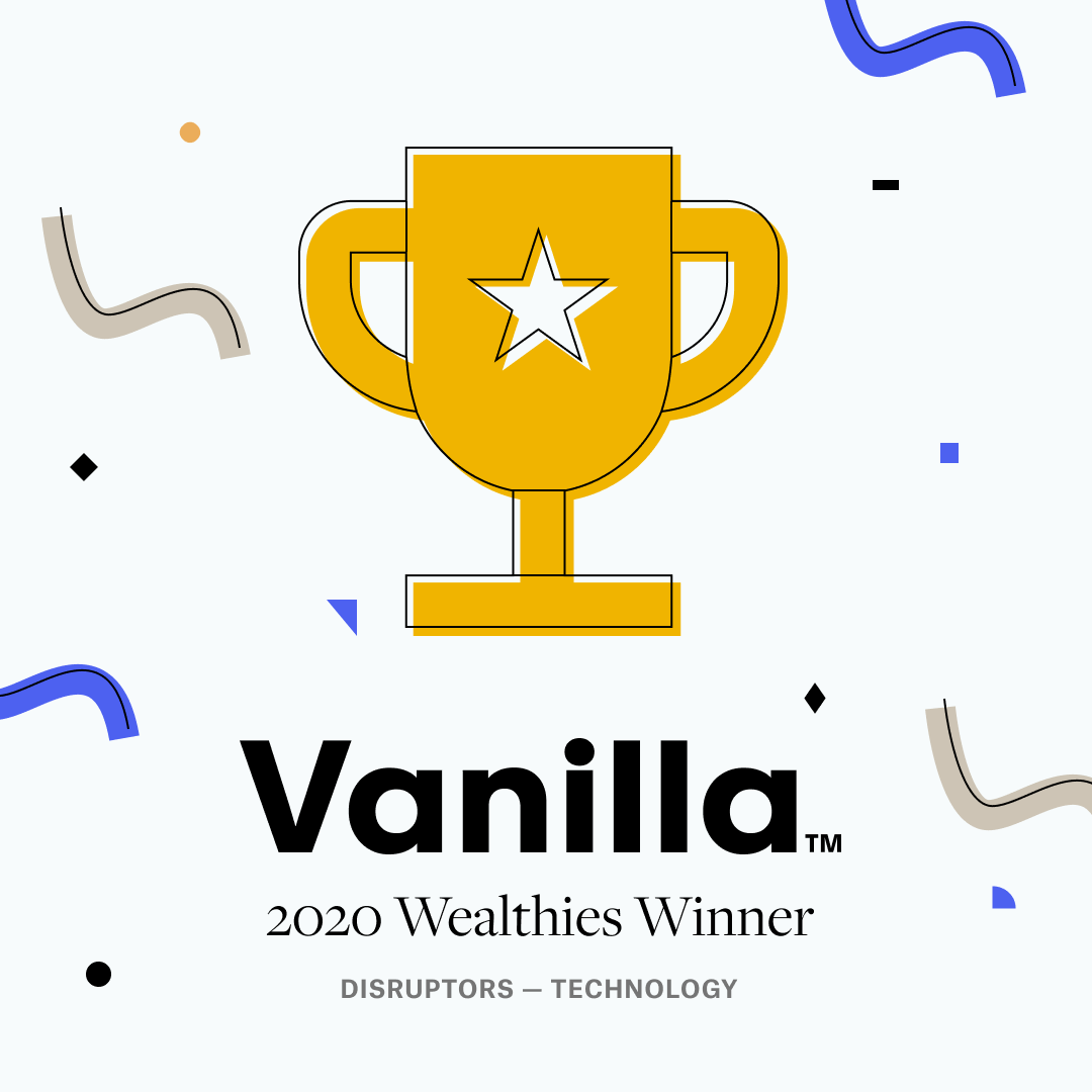 Vanilla Awarded Technology Disruptor in WealthManagement.com Industry Awards 2020