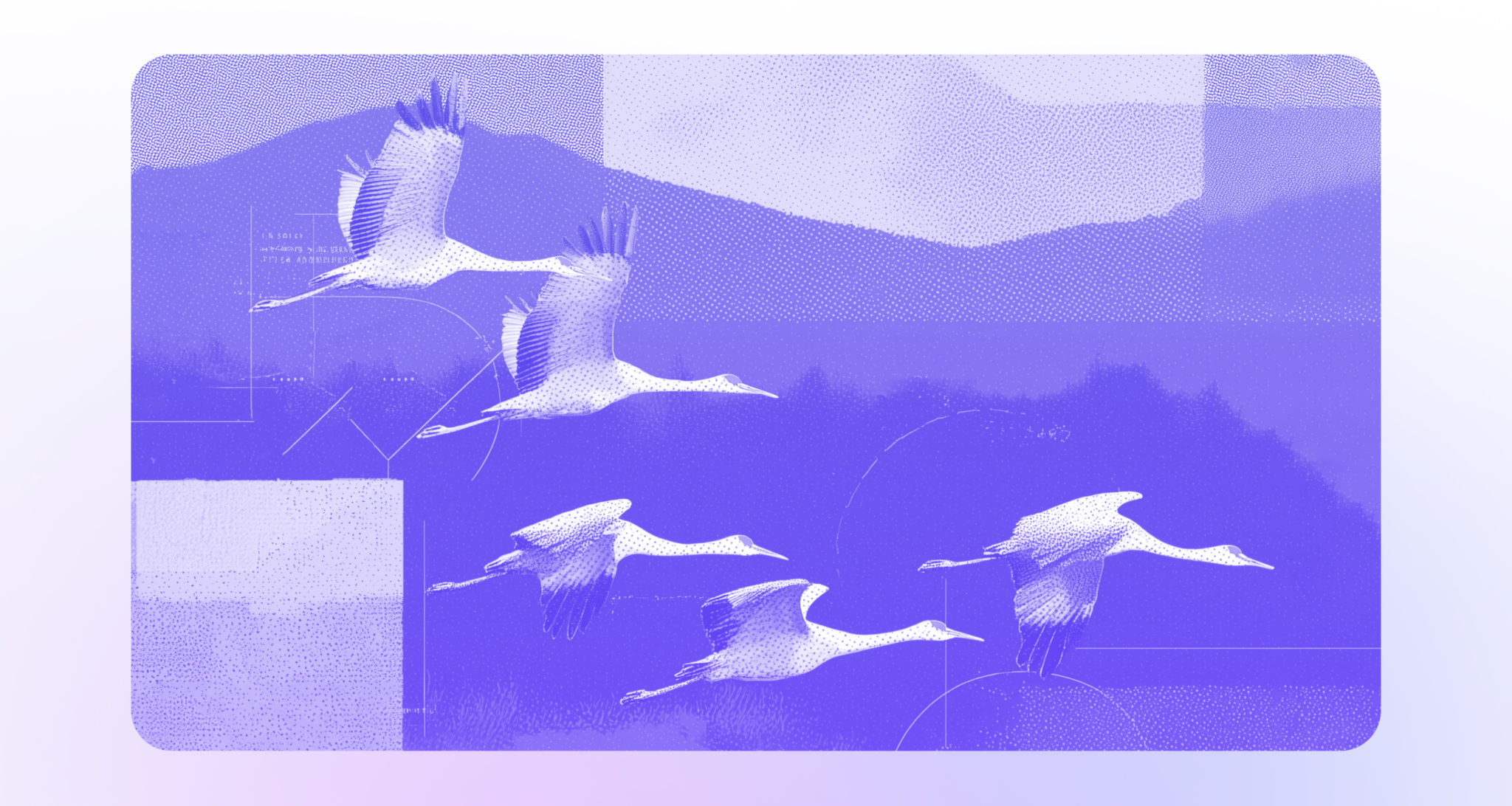 Illustration of birds flying in formation, symbolizing guidance, coordination, and strategic estate planning for advisors.