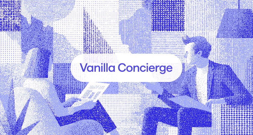 Vanilla Concierge illustration of an advisor meeting with a client.